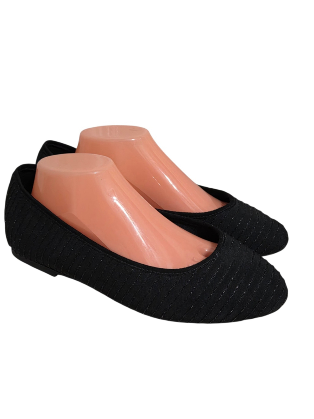 Women's Torrid Black Glitter Flats Shoes Size 10.5W